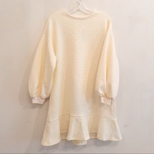 NWT Anthropologie Cream Textured Dress